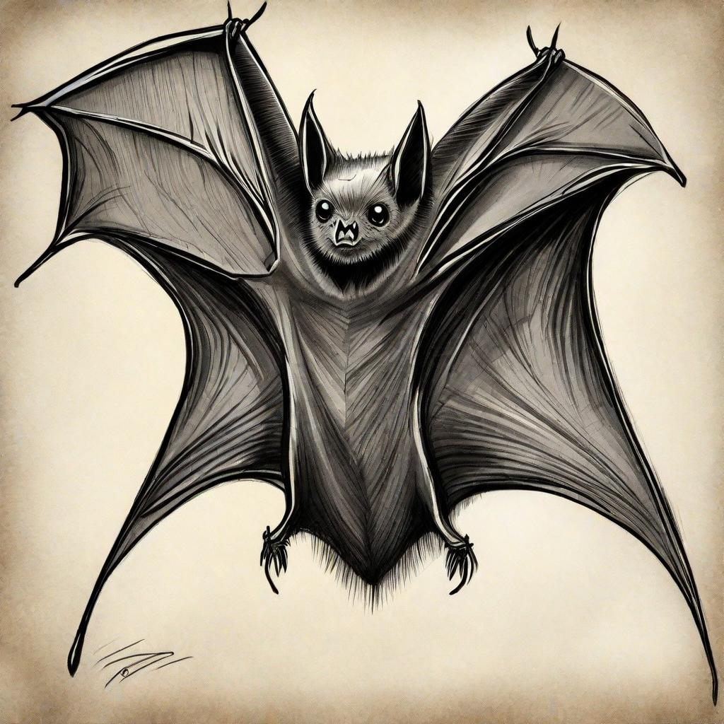 bat drawing